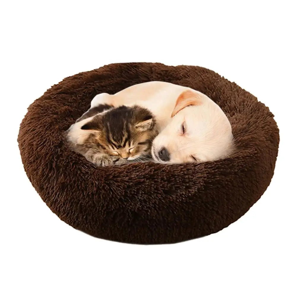 Home Plush Pet Nest Winter Cat Nest Dog Nest Warm Detachable and Washable Round Cat Nest Pet Bed Seasonal Universal Decoration