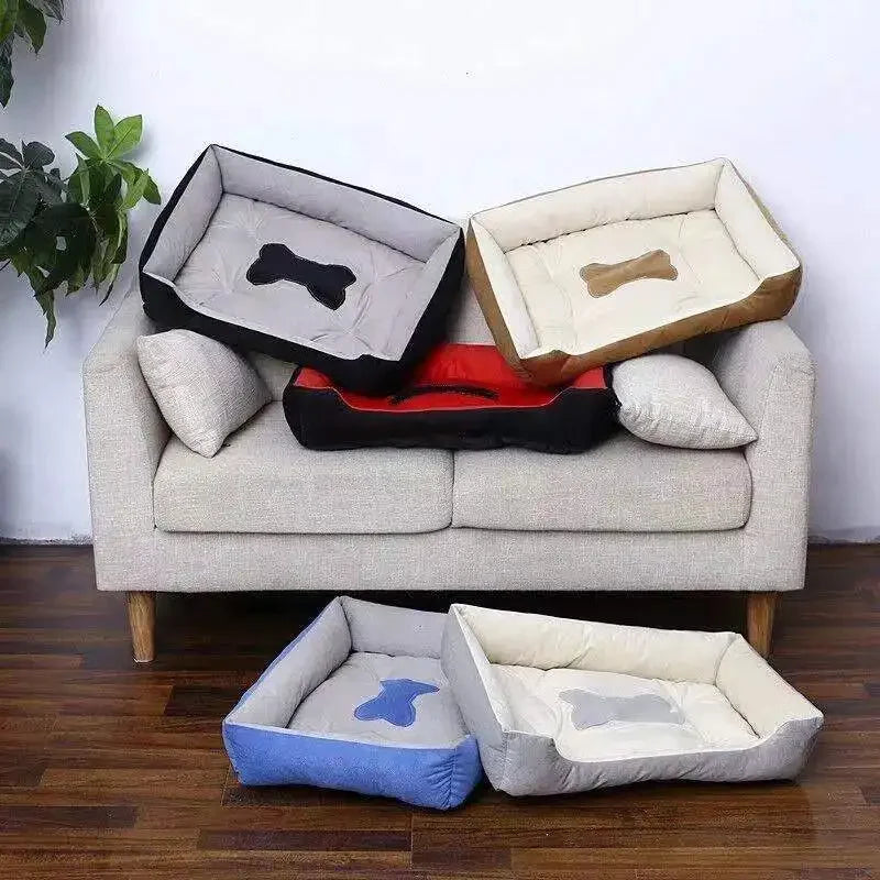 Super Soft Sofa Dog Beds Waterproof Bottom Kennel Fleece Warm Bed Mat For Large Dogs Rectangle Winter Pet Cat House