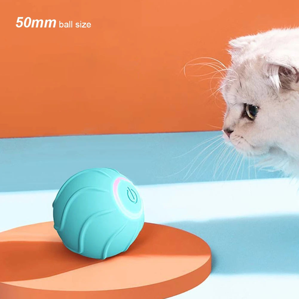 Cat Rolling Ball Obstacle Avoidance Interactive Cat Toy Ball USB Rechargeable Smart Pet Toy Ball Electric Pet Supplies
