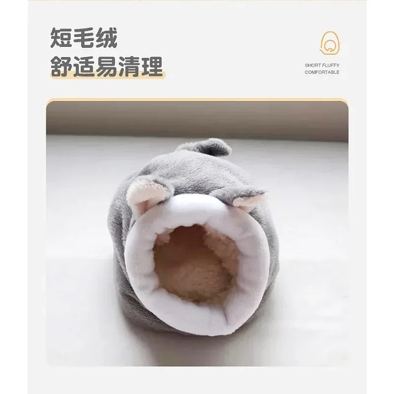 Pet Bed Cotton Warm Mouse Rodent House Kitten Puppy Mats Soft Small Animal Cage Accessories Lounger Cushion Cat House Tent House