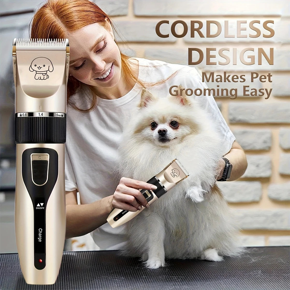 Electric Pet Grooming Kit - USB Rechargeable, Cordless Trimmer for Dogs & Cats , Professional Shaver Tool Set, Dog Grooming