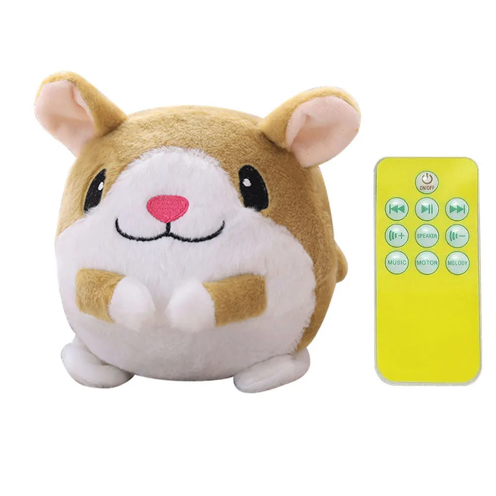Cartoon Pig Active Moving Pet Plush Toy USB Rechargeable Interactive Dog Toys Pet Bouncing Balls for Dogs Cats