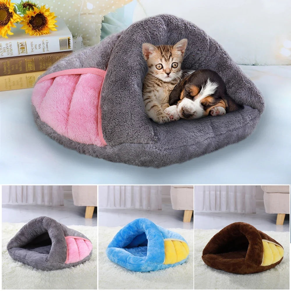 Warm Cat Bed Pet Puppy Cat House Winter Dog Cat Cushion Mat Indoor Basket Cave Kennel Nest Cats Products For Pets Cama de Gato