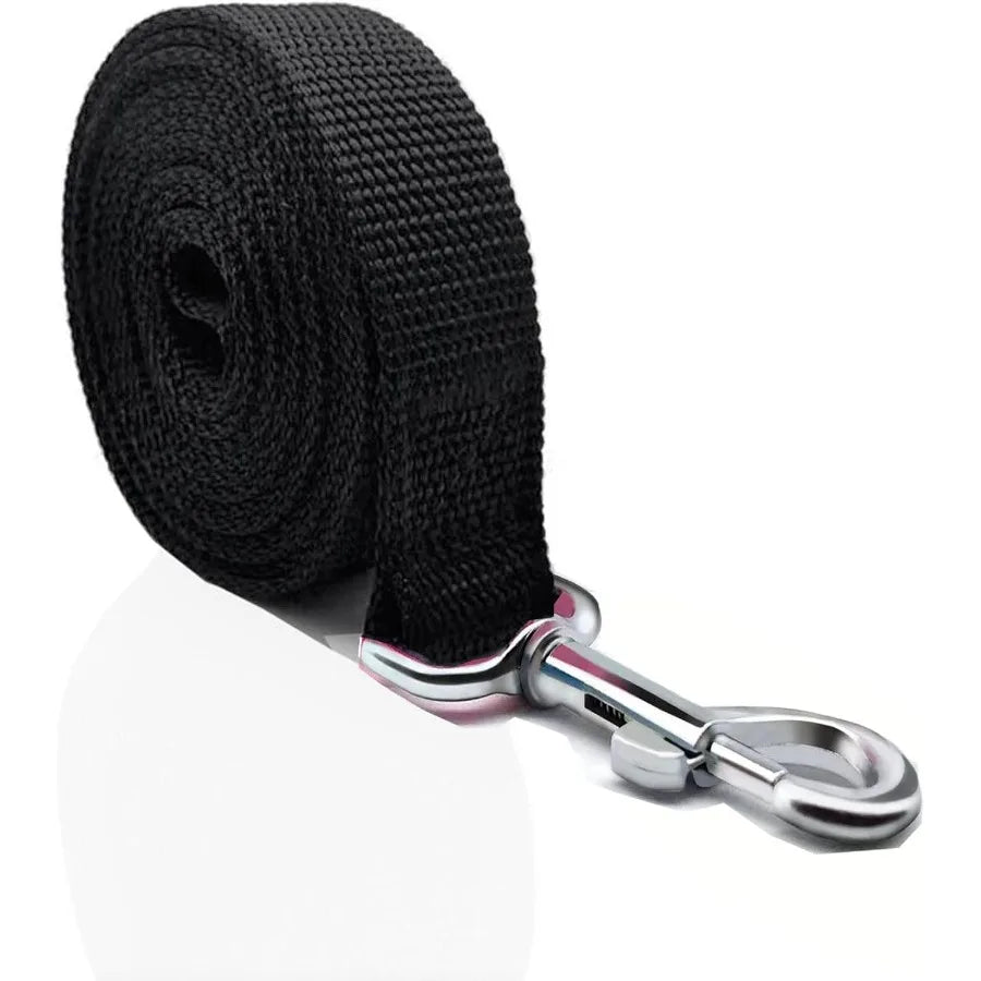 Nylon Dog Leash 10 Feet Long Walking Training Dog Leashes for Medium Large Dogs 1 Ih Wide Black