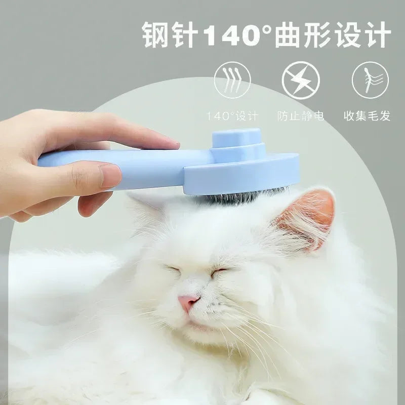 Dogs Cats Brush for Shedding Long Short Hair Self Cleaning Pet Slicker Brush Cat Grooming Massage Brushes Dog Grooming Comb