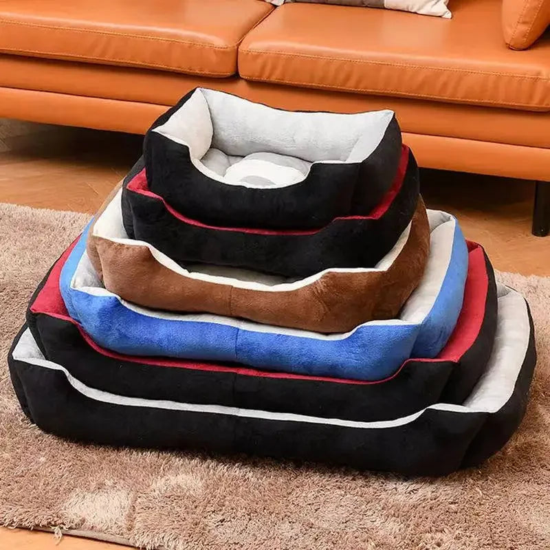 Super Soft Sofa Dog Beds Waterproof Bottom Kennel Fleece Warm Bed Mat For Large Dogs Rectangle Winter Pet Cat House