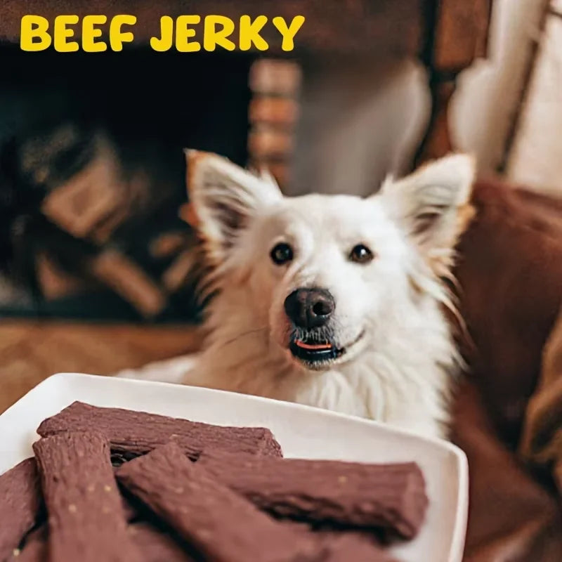 Voford 12.7oz Natural Jerky Dog Treat Chewable Protein Snacks Beef Jerky Duck Jerky Balanced Nutrition Delicious Pet Food