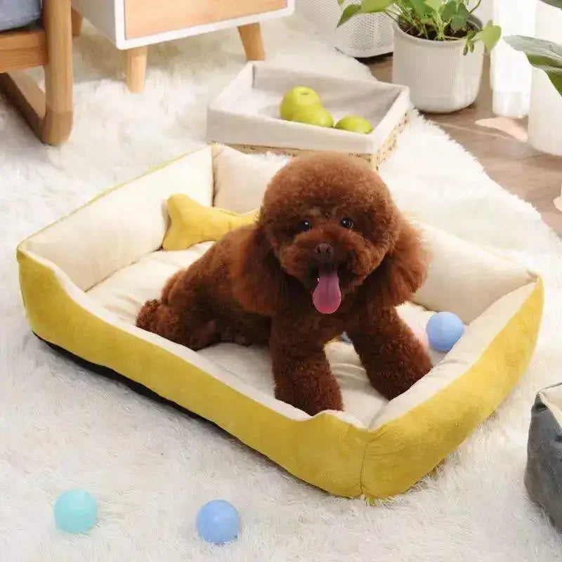 Super Soft Sofa Dog Beds Waterproof Bottom Kennel Fleece Warm Bed Mat For Large Dogs Rectangle Winter Pet Cat House
