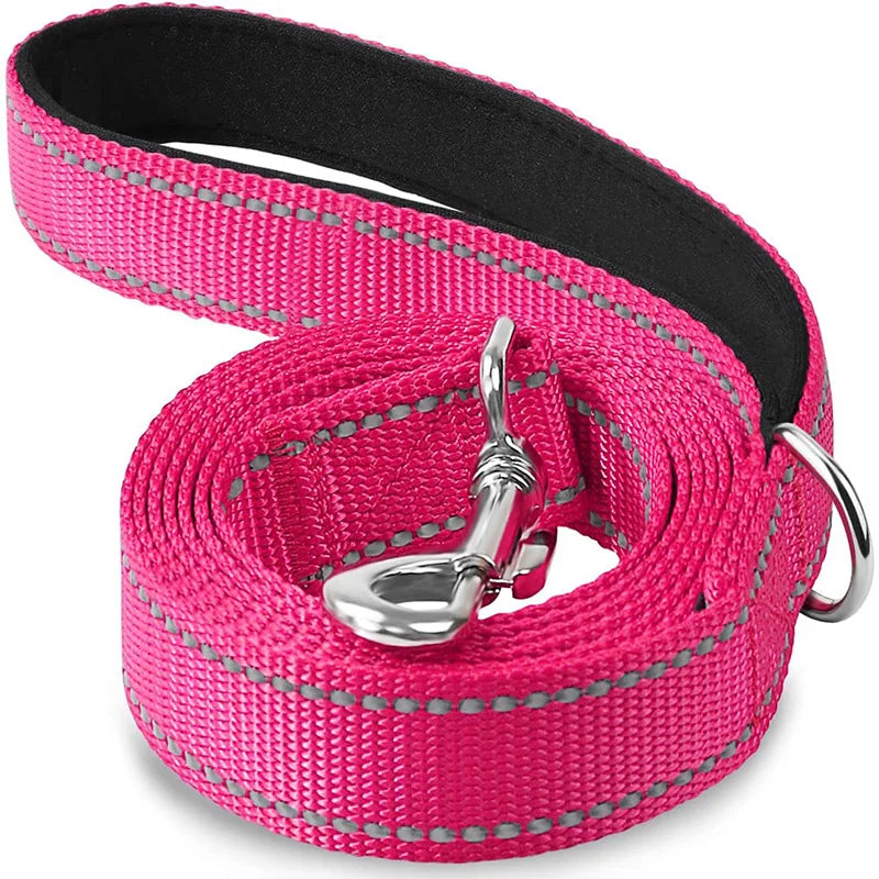 Night Reflection Dog Pet Towing Rope 1.2/1.5/1.8m Guard Rope Pet Walking Training Leash Cats Dogs Harness Collar Lead Strap