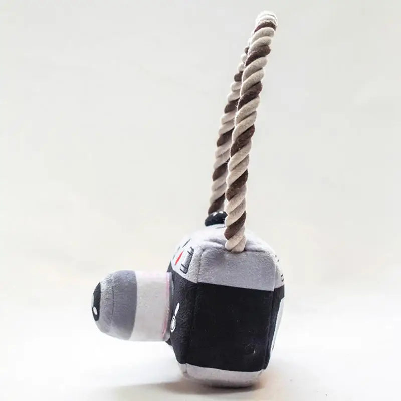 Dog Chewing Toys For Aggressive Chewers Squeaky Dog Toy Cute Camera Shape Plushie Pet Toys For Chewing & Teething