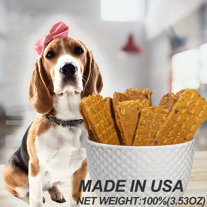 Voford 12.7oz Natural Jerky Dog Treat Chewable Protein Snacks Beef Jerky Duck Jerky Balanced Nutrition Delicious Pet Food