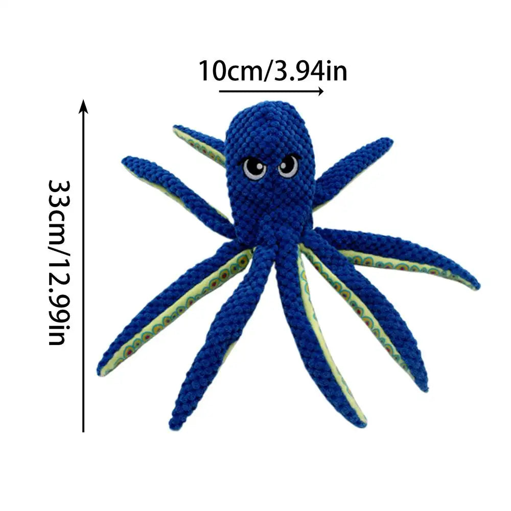 Squeaky Toys For Dogs Octopus Shaped Pet Chewing Toy Indoor Pet Chew Doll For Tug-of-War Teething Training Aggressive Chewers
