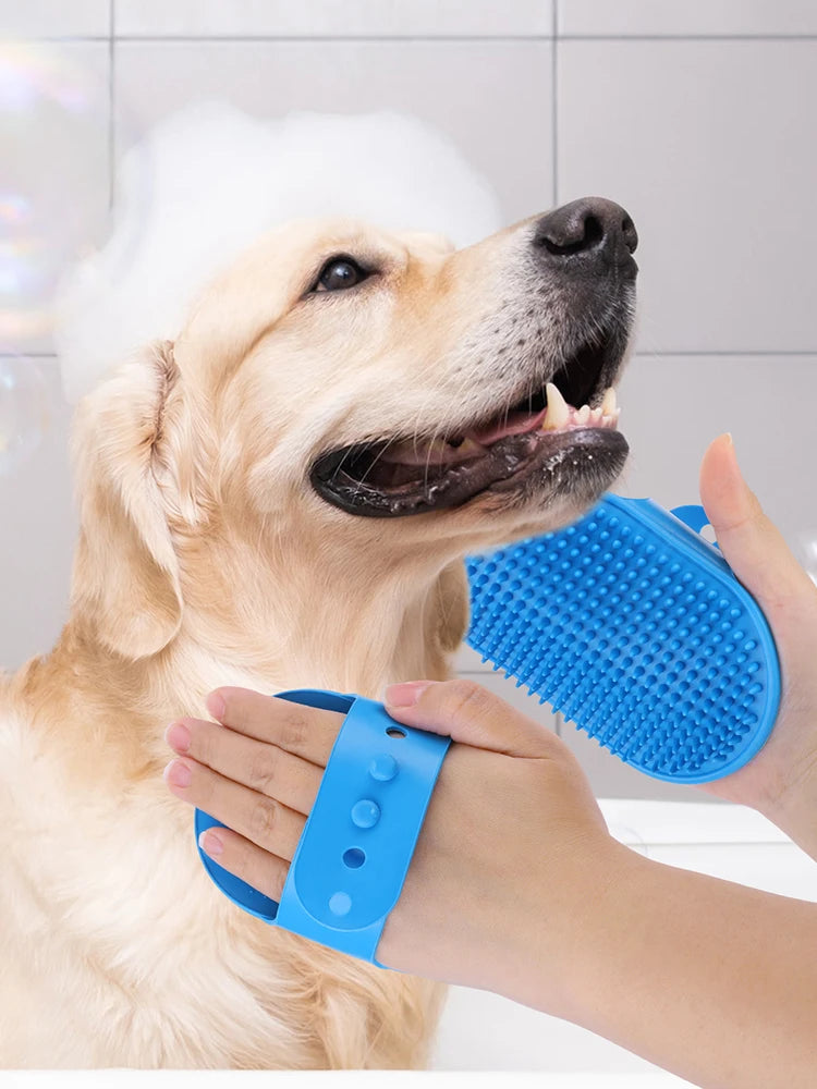 6PCS Pet Grooming Kit Silicone Dog Bath Brush Dog Toothbrush Finger Dog Shampoo Brush for Dog Cat Bathing Massaging & Grooming