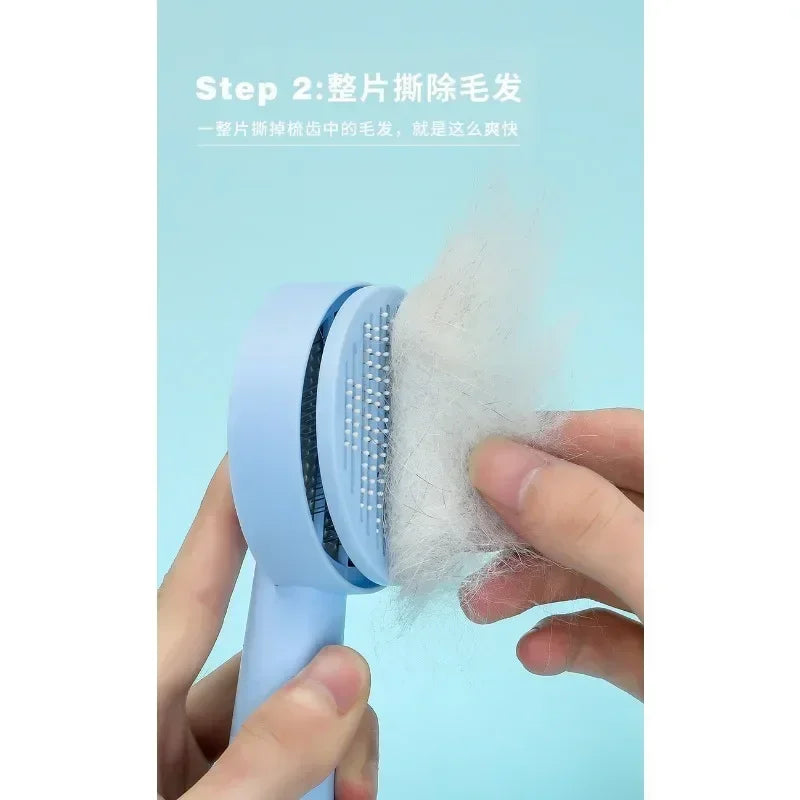 Dogs Cats Brush for Shedding Long Short Hair Self Cleaning Pet Slicker Brush Cat Grooming Massage Brushes Dog Grooming Comb