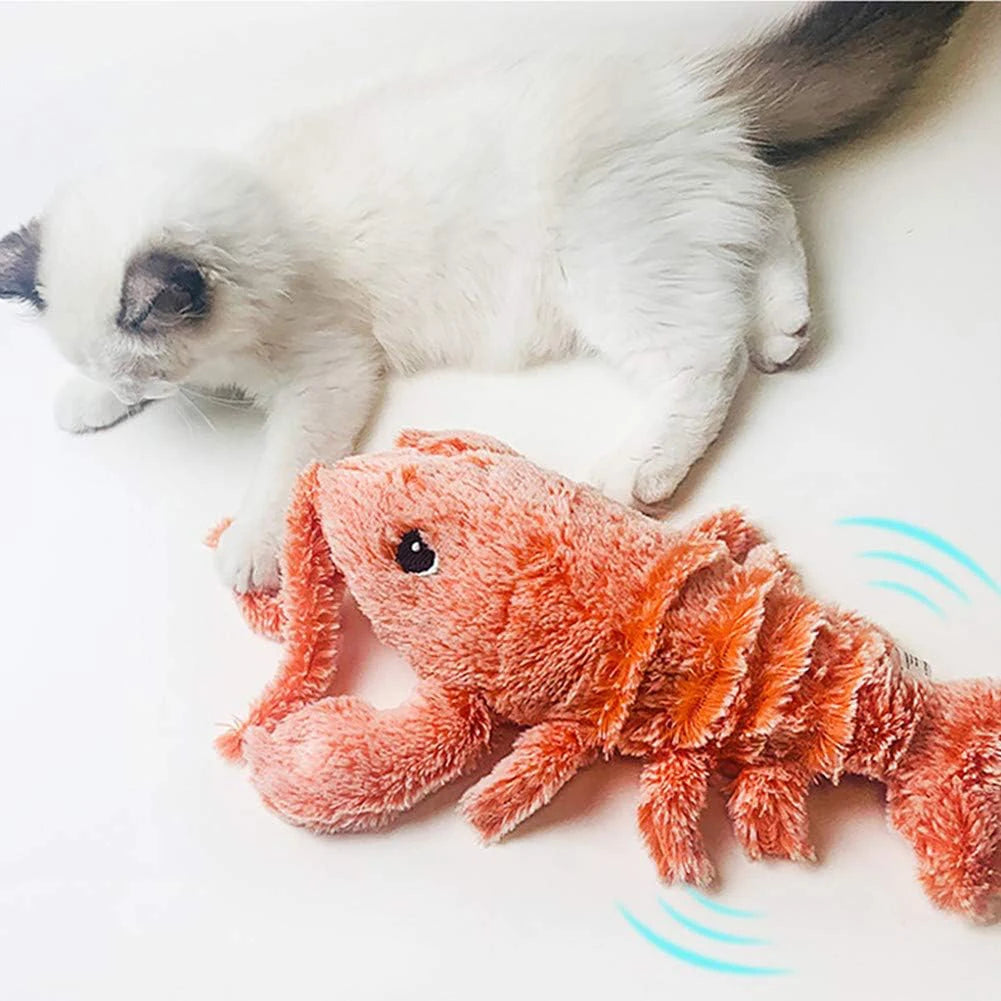 Funny Interactive Dog Plush Toy Floppy Lobster Interactive Dog Toy Floppy Lobster Pet Squeak Toys for Medium Dogs Teething