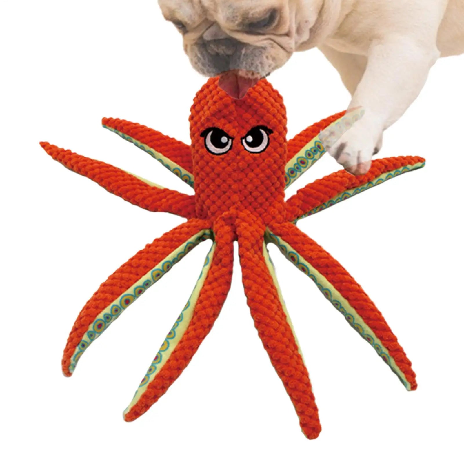 Squeaky Toys For Dogs Octopus Shaped Pet Chewing Toy Indoor Pet Chew Doll For Tug-of-War Teething Training Aggressive Chewers