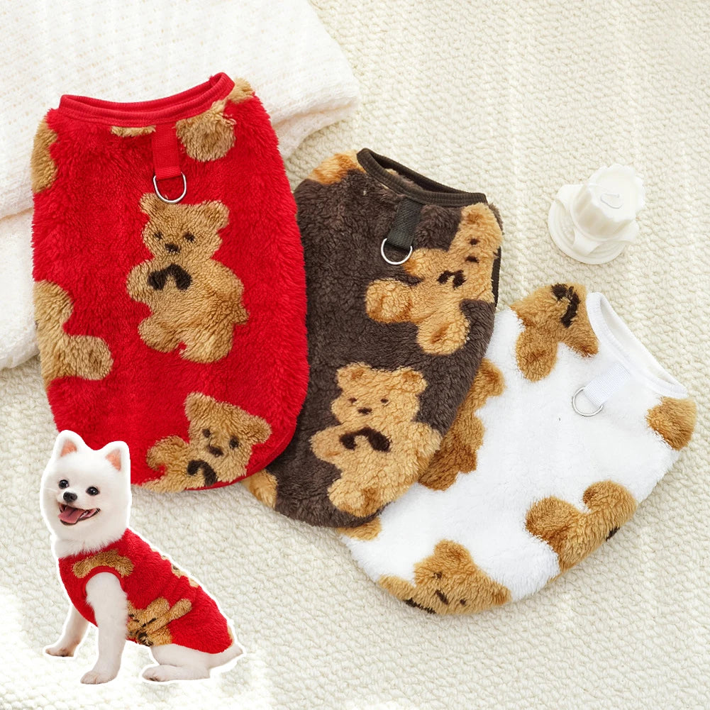 M-7XL Pet Warm Flannel Clothes Winter Dog Cat Coat Pet Clothes 5-35kg Bichon French Bulldog Clothes Pajamas