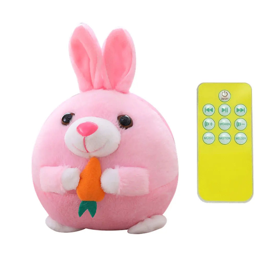 Cartoon Pig Active Moving Pet Plush Toy USB Rechargeable Interactive Dog Toys Pet Bouncing Balls for Dogs Cats