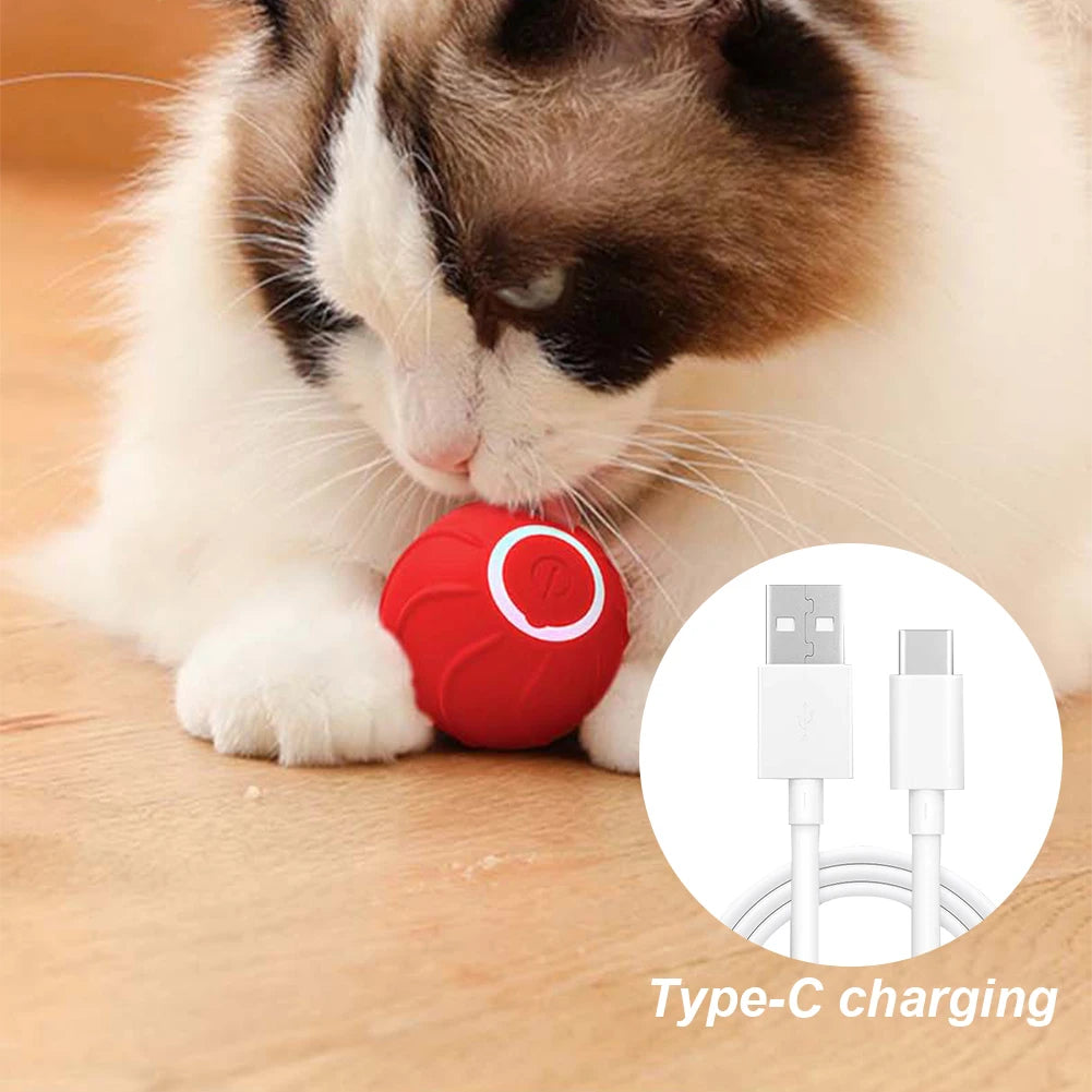 Automatic Bouncing Ball Obstacle Avoidance Kittens Jumping Ball USB Rechargeable Smart Pet Toy Ball Electric Pet Supplies