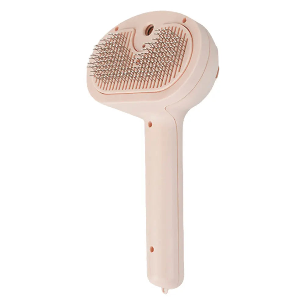 Cat Steamy Brush with Release Button Massage Grooming Brush Rechargeable Spray Cat Brush for Long and Short Hair Dogs and Cats