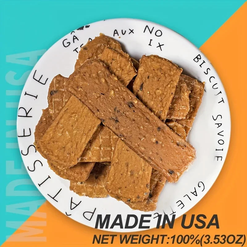 Voford 12.7oz Natural Jerky Dog Treat Chewable Protein Snacks Beef Jerky Duck Jerky Balanced Nutrition Delicious Pet Food