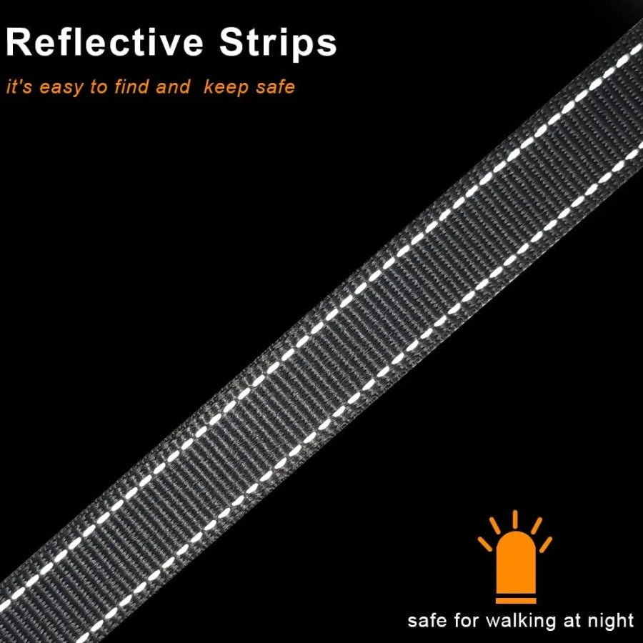57FT Reflective Bungee Dog Leash No Pull for Shock Absorption Nylon Elastic Walking Leash for Small Medium Dogs Cats Grey