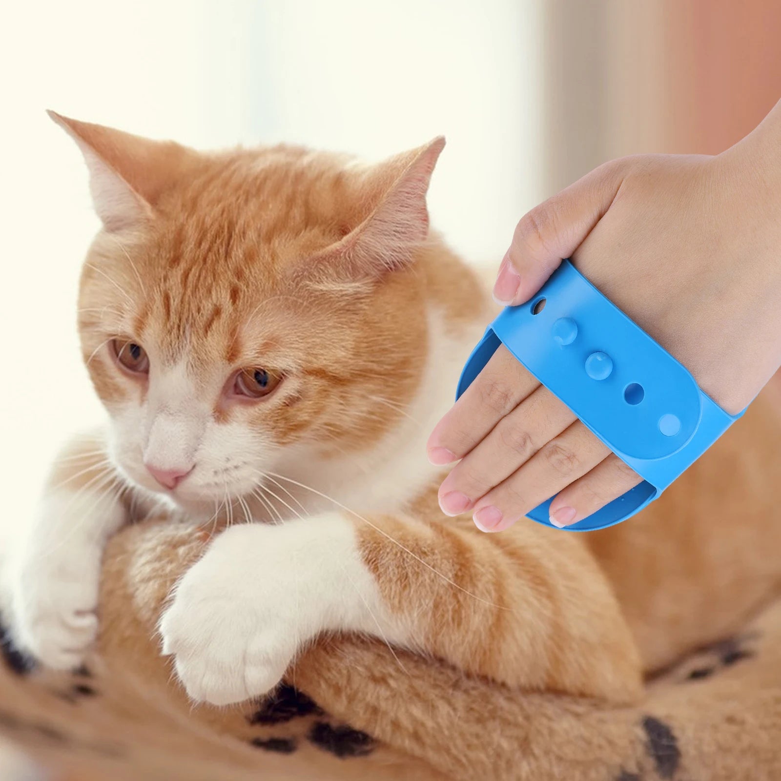 6PCS Pet Grooming Kit Silicone Dog Bath Brush Dog Toothbrush Finger Pet Grooming Gloves for Dog Cat Bathing Massaging & Grooming